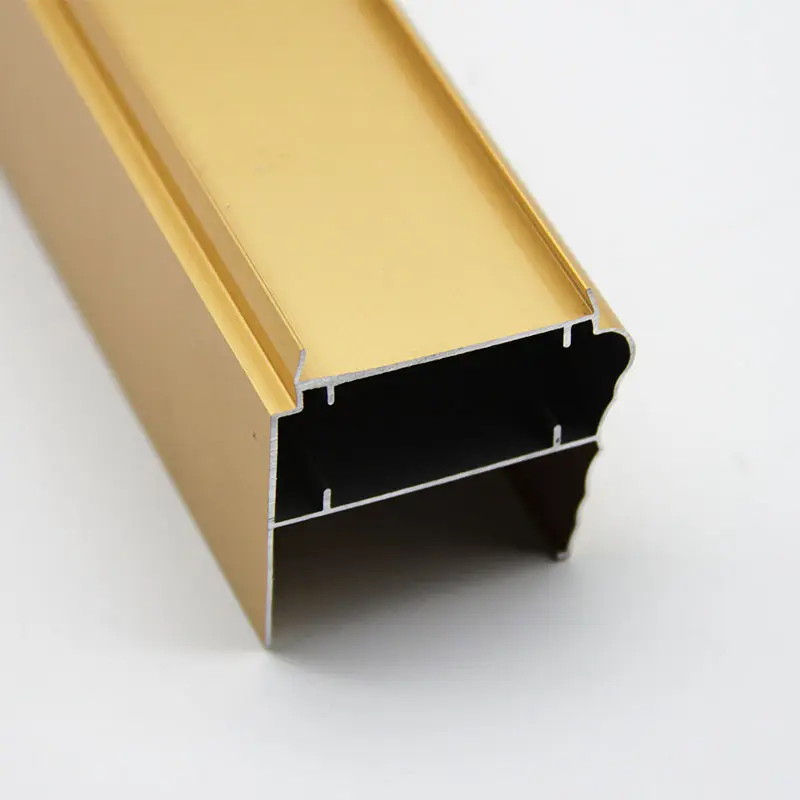 Goldene Farbe Aluminium profil Extrusion 6063 Serie Strukturelles Aluminium profil