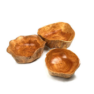 Tigela de salada de madeira, fábrica, diretamente, artesanato, tigela de salada de raiz de cândalo natural, fabricante de tigela vintage de massa - Product Image 6