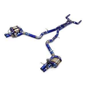 نظام عادم تيتانيوم أصلي لسيارة مرسيدس-بنز AMG C63/C63S W205 4.0TT بتشطيب مصقول كالمرآة وتصميم بصمامات وسمك 1.5 مم ومدخلين - Product Image 5