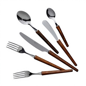 Juego de Cubiertos de Acero Inoxidable Ecológicos, Duraderos y Exclusivos, con Mango de Acero Inoxidable, para Regalos de Boda, Aptos para Lavavajillas y con Empaque Personalizado - Product Image 1