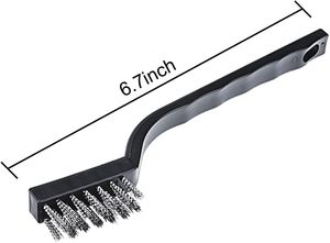 <span class=keywords><strong>Brosse</strong></span> <span class=keywords><strong>métallique</strong></span> plate en nylon à poils en plastique de 3/4 pouces #403 Tige de 1/8 pouces pour outils rotatifs <span class=keywords><strong>Dremel</strong></span> - Product Image 3