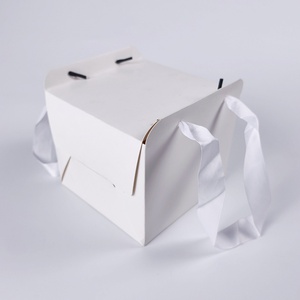 Custom Wholesale Folding White Cardboard Cake <b>Box</b> Recyclable logo Birthday Cake Packaging <b>Box</b> Low Price Custom Printed Cake <b>Box</b> - Product Image 6