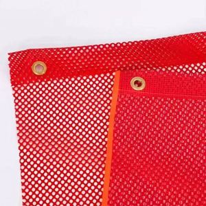 Wholesale Custom Size Traffic 46*46cm Orange Mesh Safety <b>Flag</b> with 2 Grommets - Product Image 5