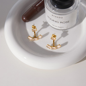 Pendientes de Gota de Esmeralda de Acero Inoxidable Personalizados de Moda 2026, con Forma de Diamante de Laboratorio, Estilo Vintage CROWN, Unisex, para Fiesta - Product Image 6