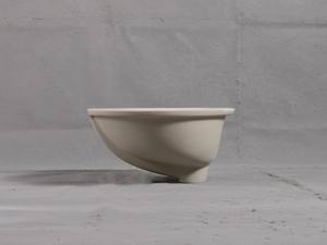 כיפה ואולך 18 אינץ 'מתחת לכיור חדר אמבטיה מודרני לבן אובל עבור מלון ווילה לשימוש לאגן - Product Image 6