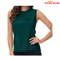 Pakaian olahraga desain kustom kaus Golf kerah risleting tanpa lengan atasan Tenis Wanita kaus tenis atletik