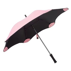 Parapluie inversé à 6 baleines, tissu pongé imperméable avec pointe arrondie, impression promotionnelle pour événements urbains et cadeaux - Product Image 3
