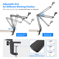 Support de microphone extensible Neewer avec bras articulé et pince de fixation pour table
