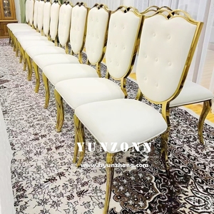 Đồ Nội Thất Đám Cưới Nguồn Cung Cấp Da Trắng Tổ Chức Sự Kiện Ghế Vàng Sự Kiện Đảng Tiệc Cưới Khách Sạn Ghế Cho Các Sự Kiện - Product Image 6