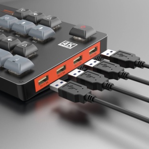 Transmisor de Video Inalámbrico Multivista para Transmisión en Vivo, Conmutador de Video 4K, HD MI 4K, 4 <span class=keywords><strong>Canales</strong></span> HD MI 4K ENTRADA/SALIDA, Compatible con Audio - Product Image 3