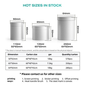 150ml 200ml 250ml Metal Packing Tin Can Box for Medicine Food Grade Metal <b>Container</b> Jar for <b>Pill</b> and Capsule - Product Image 2