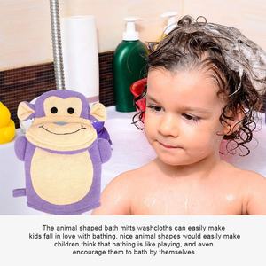 Guantes de baño personalizados <span class=keywords><strong>para</strong></span> niños, manopla de felpa con diseño de animales, <span class=keywords><strong>para</strong></span> decoraciones de Baby Shower, venta al por mayor - Product Image 2