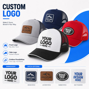 Casquette de camionneur personnalisée à 5 panneaux, dos en maille, réglable, respirante, imperméable, en polyester, unisexe, décontractée, pour l'extérieur, 12 couleurs - Product Image 2