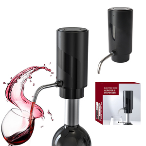 Aérateur à <span class=keywords><strong>vin</strong></span> électrique rechargeable noir avec décanteur automatique à une touche et bec verseur en acier inoxydable pour le <span class=keywords><strong>vin</strong></span> - Product Image 1