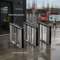 Portillon rapide à reconnaissance faciale en acier inoxydable 304, IP52, anti-collision, pour contrôle d'accès aux chantiers de construction - Fournisseur