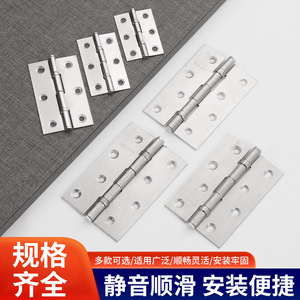 Stainless Steel Door Hinge 6 Hole 180 Degree Soft Closing With Bearing For Wooden Doors Windows Bathroom Cabinets - Product Image 5