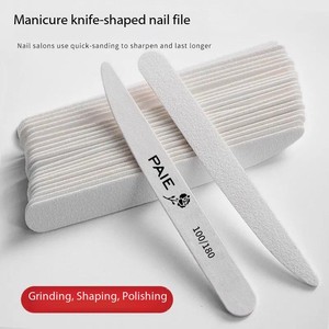 Lime à ongles professionnelle double face 100/180 en papier de verre manucure/pédicure motif droit matériau émeri - Product Image 4