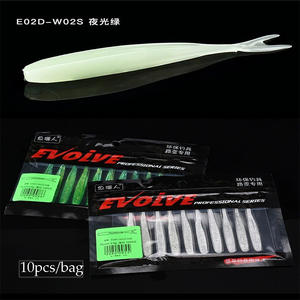 LUTAC Leurre souple <span class=keywords><strong>en</strong></span> <span class=keywords><strong>plastique</strong></span> TPE coloré de haute qualité Leurre de pêche à queue de fourche lumineuse coulant lentement 75mm/2.0g - Product Image 6