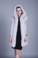 Veste en fourrure de renard véritable pour femmes, vente en gros directe d'usine, gilet court tendance avec options de couleurs personnalisées