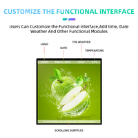 Multiples tailles Retail Shelve Monitor Square LCD Digital Signage Product Display Screen Square LCD Advertising Player
