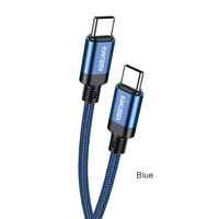 KAKUSIGA Offre Spéciale 1m Tressé PD60W Smart Charging Data Cable Type-C to Type-C Fast Charging Cable