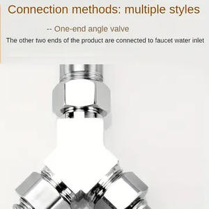 <span class=keywords><strong>Robinet</strong></span> de <span class=keywords><strong>machine</strong></span> à <span class=keywords><strong>laver</strong></span> en cuivre, adaptateur un-en-deux, double entrée-double sortie, design moderne et simple <span class=keywords><strong>pour</strong></span> la cuisine et la salle de bain - Product Image 5