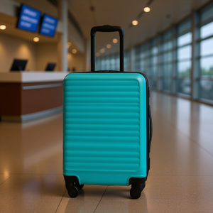 Valise légère à roulettes turquoise, 20 pouces, coque rigide en ABS, sac de voyage unisexe - Product Image 2