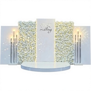 ฉากหลังงานแต่งงานอะคริลิคสี UV แบบกำหนดเองได้ พร้อมไฟ LED ทนทานและหรูหรา ขนาด 120x240 ซม. หรือขนาดตามสั่ง - Product Image 1