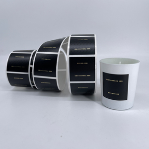 Benutzer definierte Kerzen aufkleber Drucke ti ketten für Kerzen gläser Logo Goldfolie Luxus Kerzen etiketten Aufkleber - Product Image 5