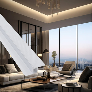 Profil d'angle en <span class=keywords><strong>aluminium</strong></span> 156, profil LED Shadow, noir argenté, Alu, éclairage de pièce, décoration LED - Product Image 4
