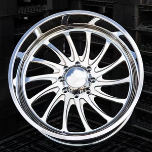 عجلات شاحنات مصنوعة ومصقولة 20×12 و22×12 و22×14 و24×14، عجلات فائقة الحجم مصنوعة 8×170 و8×180 و8×6.5 و6×5.5 للطرق الوعرة لـ JTX - Product Image 1