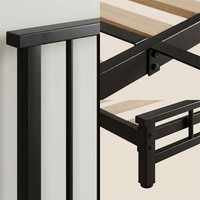 Base de Cama Individual de Hierro Forjado, Plataforma Metálica Minimalista, Estable, Ahorra Espacio, Duradera