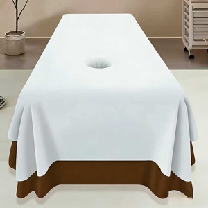 Beauty <b>Bed</b> Large <b>Bed</b> <b>Single</b> Beauty Salon Special Thick <b>White</b> With Holes <b>Single</b> Piece Anti Wrinkle Easy to Wash - Product Image 5