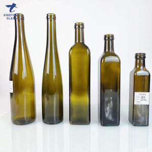 Mini Bottiglia Cilindrica Vuota Gourmet in <span class=keywords><strong>Vetro</strong></span> per Olio d'Oliva Verde, Nera, Trasparente da 100ml, 125ml, 8oz, 500ml, 750ml, 1l - Product Image 1