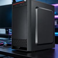 Boîtier PC Micro ATX Meway Factory de haute qualité avec façade en maille, ventilateur RGB, mini-tour, en acier SPCC, compatible avec alimentation ATX, pour jeux et bureau, personnalisable
