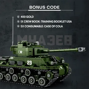 Reobrix 77030 nueva serie de tanques WWII tanque de batalla principal modelo ladrillos Pantalla de escritorio niños DIY juguetes regalo juegos de bloques de construcción - Product Image 3