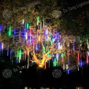 Lumière LED Extérieure Effet Pluie de Météores, Étanche IP65, Couleurs RGBW, Télécommande, Rechargeable, pour Arbres, Allées, Fêtes - Product Image 3
