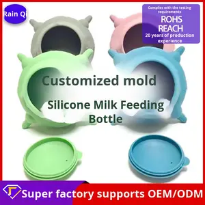 Ustensile de <span class=keywords><strong>lait</strong></span> <span class=keywords><strong>maternel</strong></span> en silicone anti-étouffement automatique pour animaux de compagnie avec conception animale simulée pour chatons pour chiens - Product Image 2