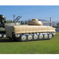 Publicité extérieure personnalisée : Modèles gonflables géants en PVC (simili-tank, cible, camouflage, canon, voiture) intégrés