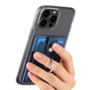 Cartera Metálica Delgada y Elegante con Bloqueo RFID para Tarjetas de Crédito, con Anillo para el Dedo, Diseño Sencillo, Soporte para Teléfono - Product Image 4