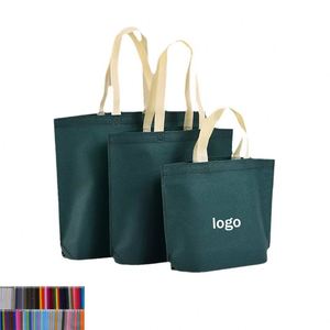 Bolsa de Tela No Tejida Personalizada con Logotipo, Tamaño Personalizado, Cierre de Broche Oculto, Diseño de Alta Gama y Moderno con Patrón de Letras - Product Image 1
