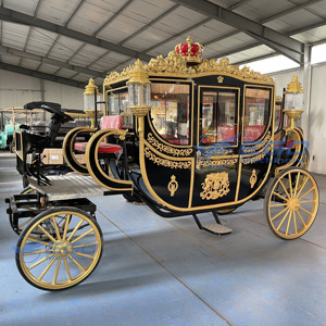 Fabricant de calèches royales noires pour mariages indiens, chariots de tourisme tirés par des chevaux, et carrosses de mariage. - Product Image 3