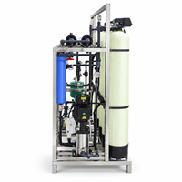 Système de purification d'eau par osmose inverse commercial à double réservoir PVC 0,5T pour le traitement et la filtration de l'eau de forage