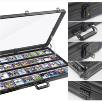 Boîte de présentation de cartes sportives étanche en aluminium avec serrure, idéale pour collectionner les cartes gradées - Vente Flash