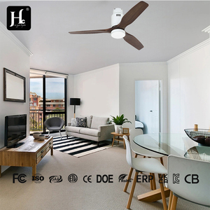 <b>Ceiling</b> fan household fancy 52 inch wooden blade DC motor unlit <b>ceiling</b> fan with remote control - Product Image 3