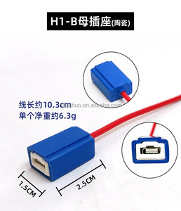 Enchufe de extensión de enchufe de cerámica H11 <span class=keywords><strong>H4</strong></span> con conector de arnés Arnés de cableado de cobre automotriz Conector de bombilla H1 - Product Image 3