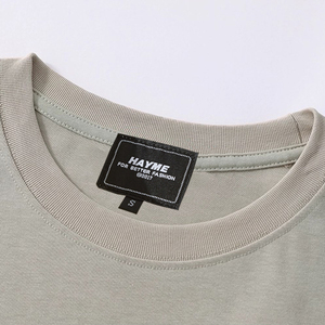 Camiseta vintage de gran tamaño con estampado de logotipo y hombros caídos camiseta unisex 100% algodón camiseta lisa - Product Image 3