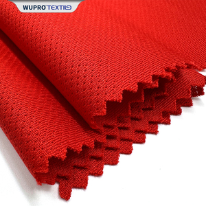 Màu đỏ nhanh chóng khô <span class=keywords><strong>Interlock</strong></span> 100% <span class=keywords><strong>polyester</strong></span> minimatt vải 150Gsm sợi nhỏ dây giày vải lưới vải - Product Image 2