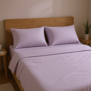 Lenzuola Matrimoniali Lavanda Lavata Viasoft 135x190 cm con 2 Federe Ipoallergeniche per la Casa - Product Image 2