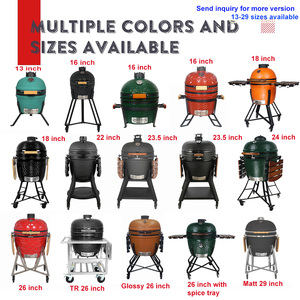 Grill <span class=keywords><strong>Barbecue</strong></span> Kamado SEB in Ceramica da 18 Pollici Verde Chiaro <span class=keywords><strong>per</strong></span> <span class=keywords><strong>Arrosticini</strong></span> Argentini, Smoker e Barbacoa da Esterno - Product Image 4